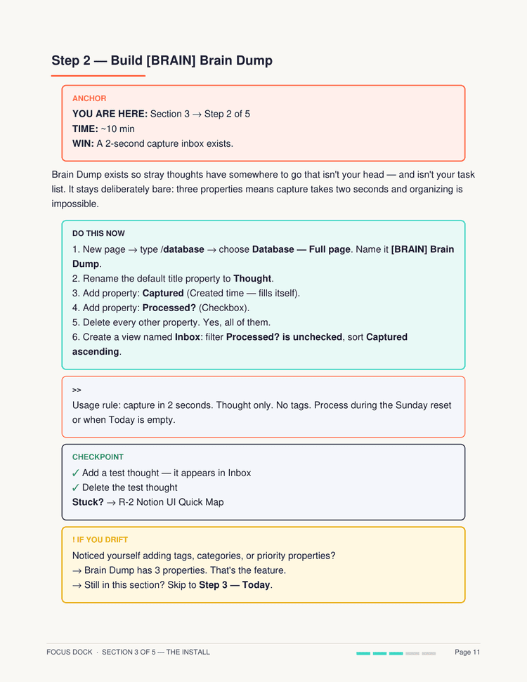 Install protocol, step by step